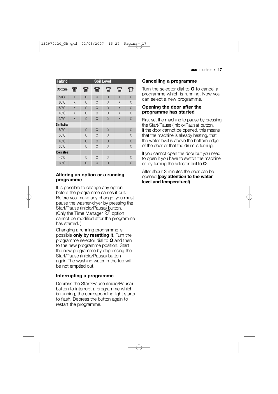 Electrolux EWW 12480 W User Manual | Page 17 / 96