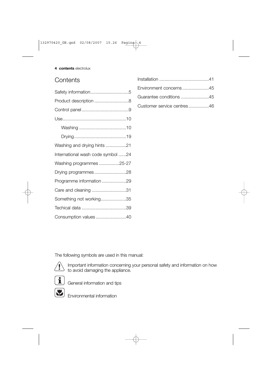 Electrolux EWW 12480 W User Manual | Page 4 / 96