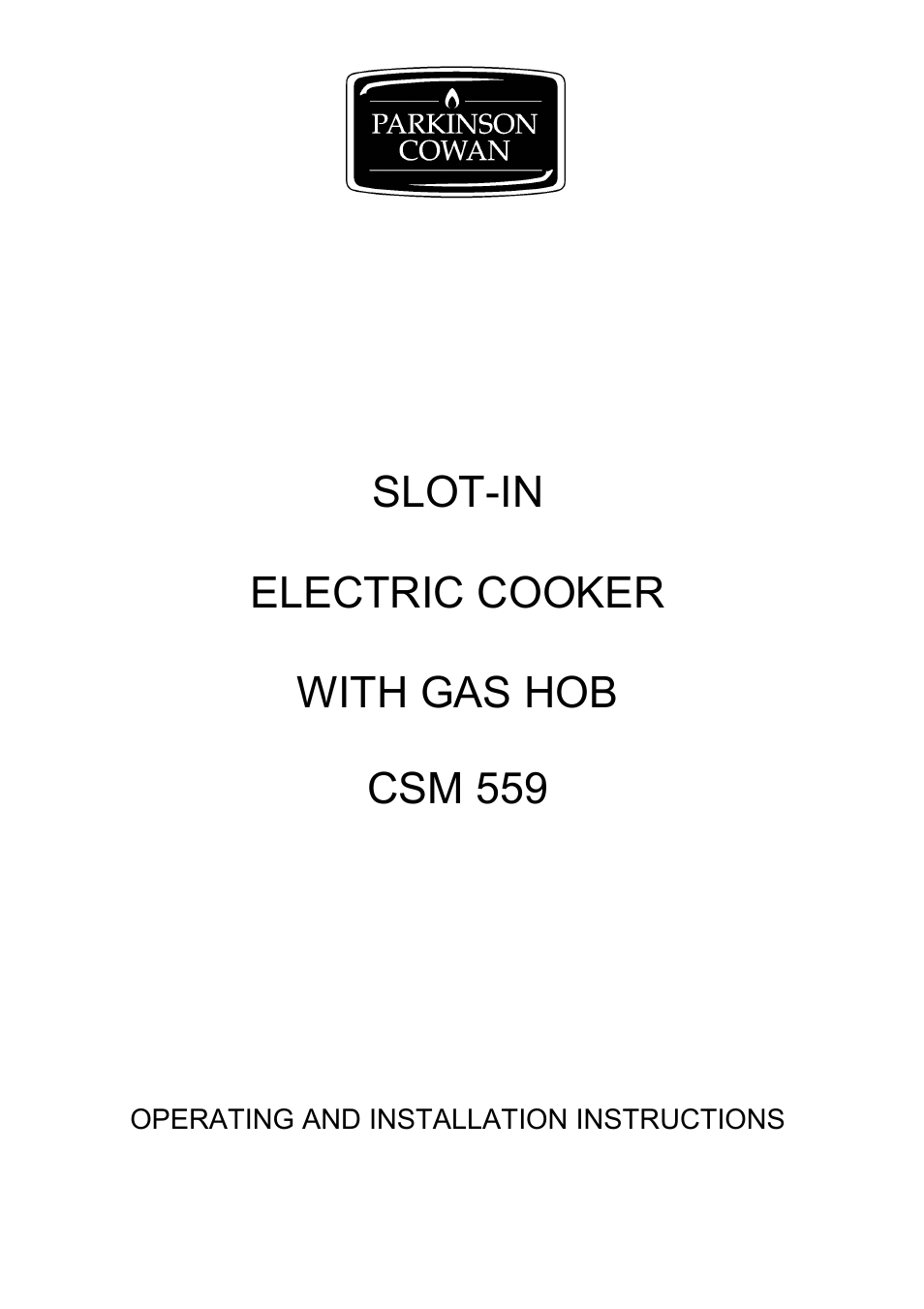 Electrolux CSM 559 User Manual | 36 pages