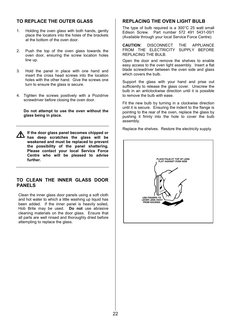 Electrolux CSM 559 User Manual | Page 22 / 36