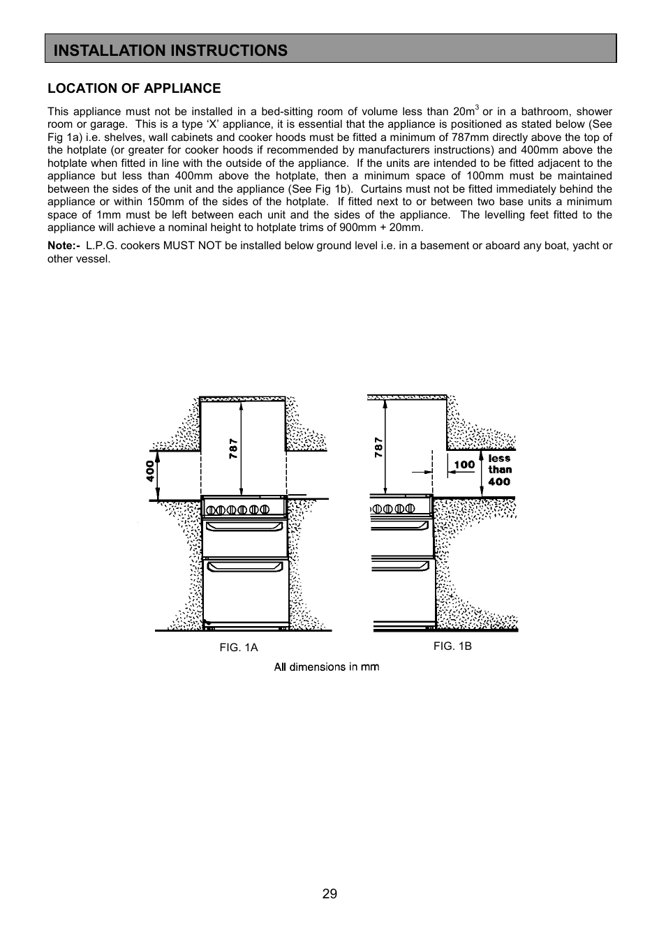 Installation instructions | Electrolux CSM 559 User Manual | Page 29 / 36