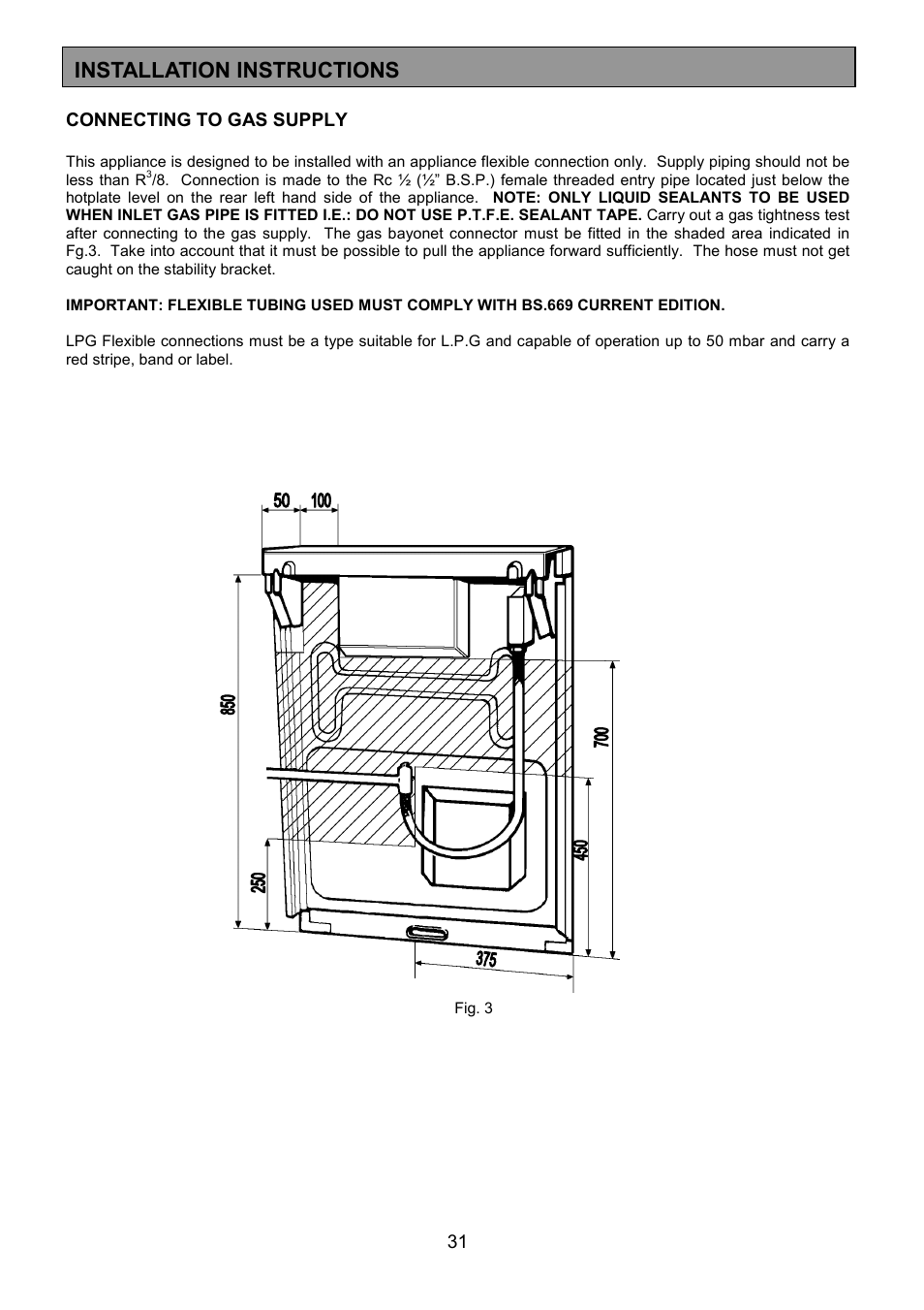 Installation instructions | Electrolux CSM 559 User Manual | Page 31 / 36