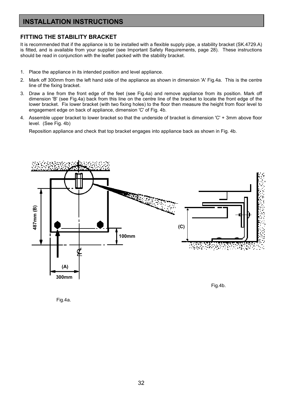 Installation instructions | Electrolux CSM 559 User Manual | Page 32 / 36