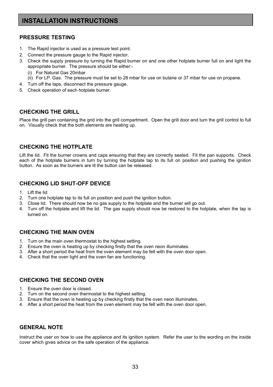 Installation instructions | Electrolux CSM 559 User Manual | Page 33 / 36