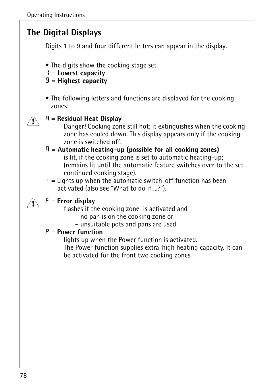 The digital displays | Electrolux C68000K User Manual | Page 10 / 38