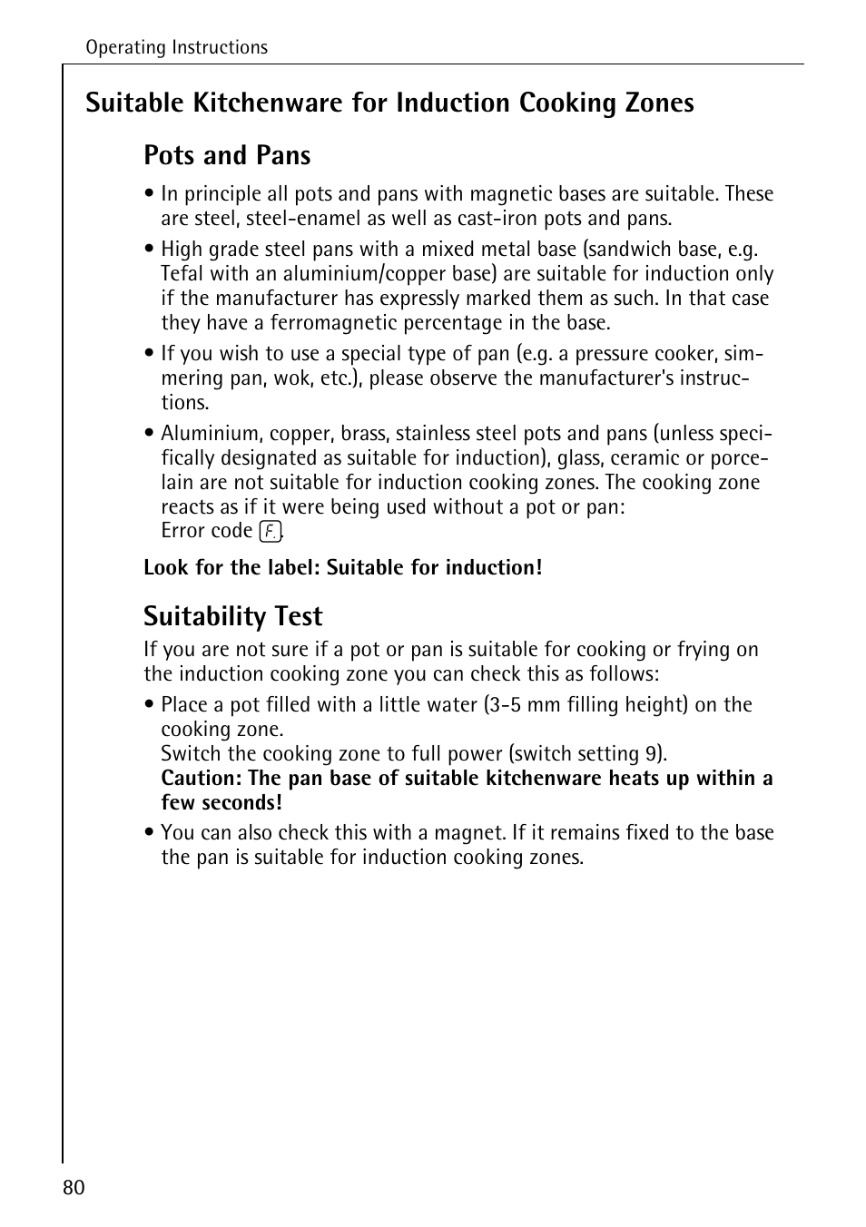Suitability test | Electrolux C68000K User Manual | Page 12 / 38
