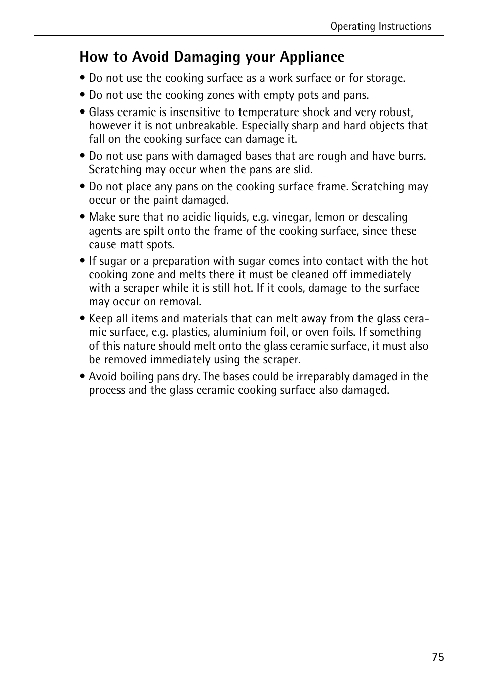 How to avoid damaging your appliance | Electrolux C68000K User Manual | Page 7 / 38