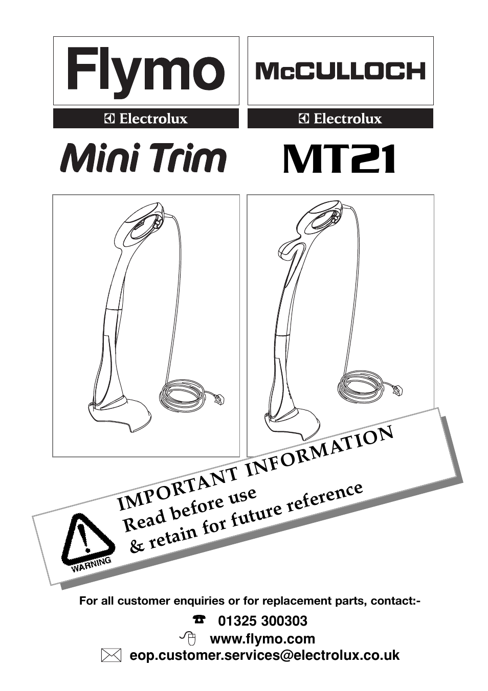 Electrolux Mini Trim MT21 User Manual | 8 pages