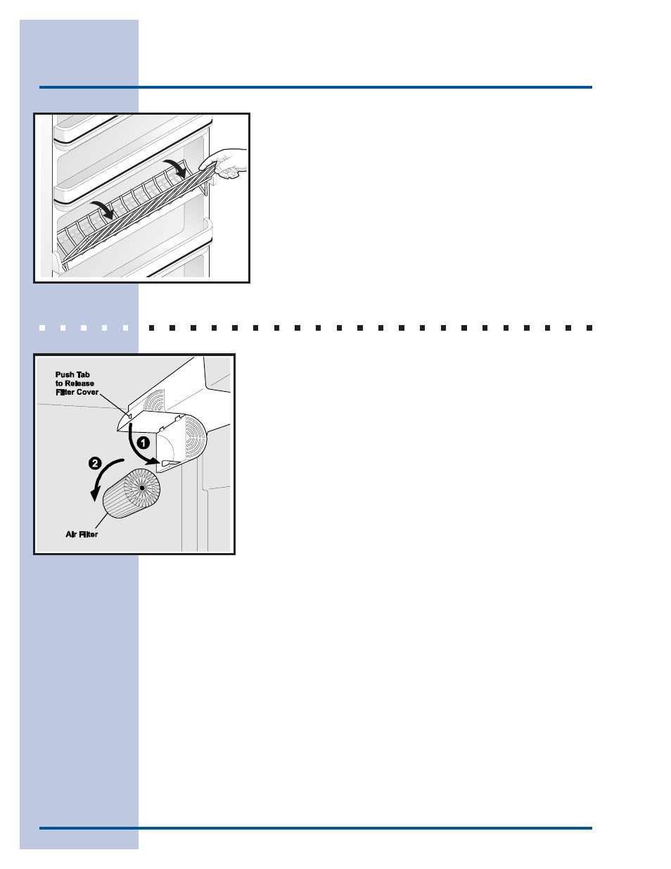 Freezer features, Air filter | Electrolux 297122900 (0608) User Manual | Page 12 / 20