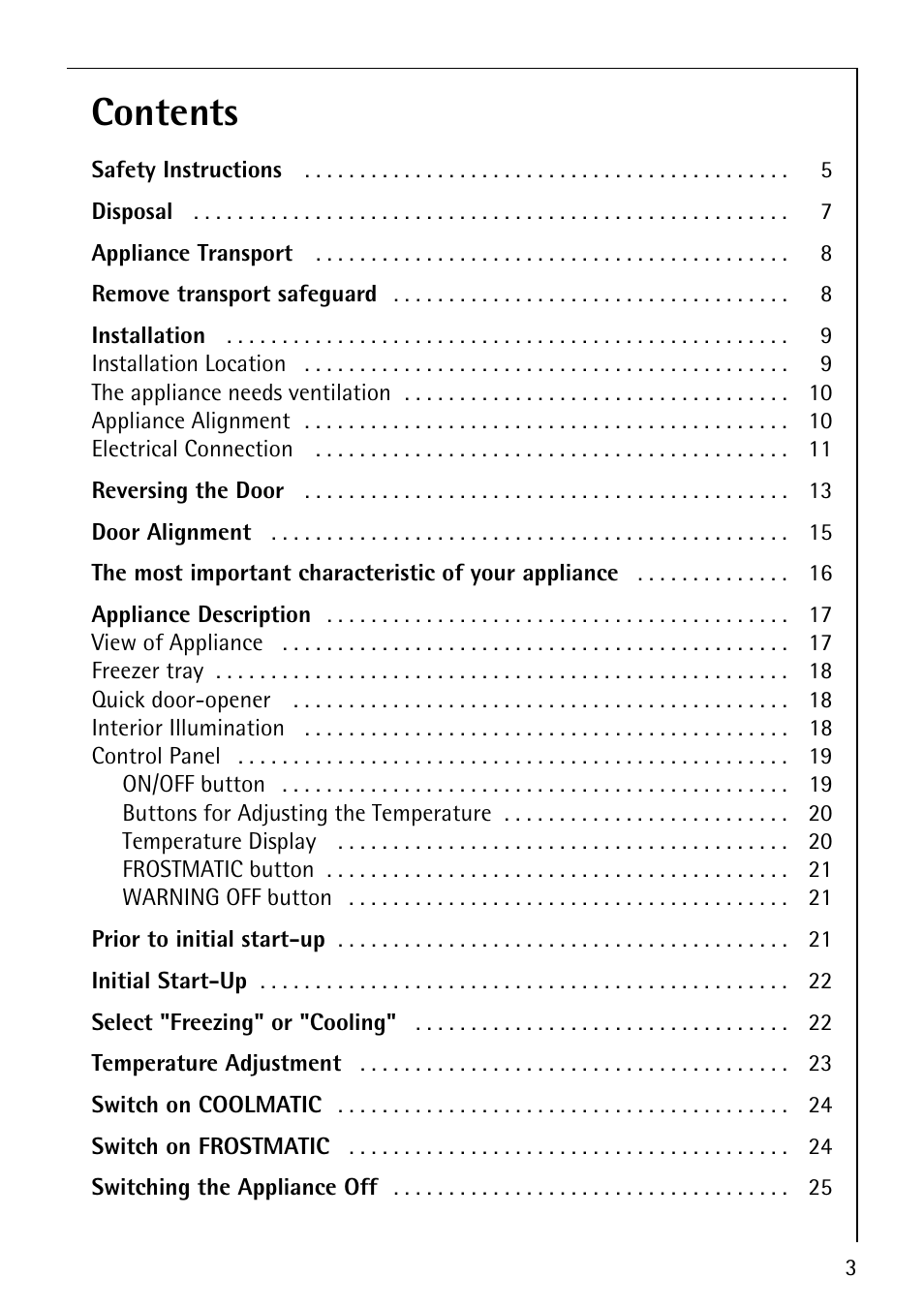 Electrolux ARCTIS No-frost (frost free) User Manual | Page 3 / 40