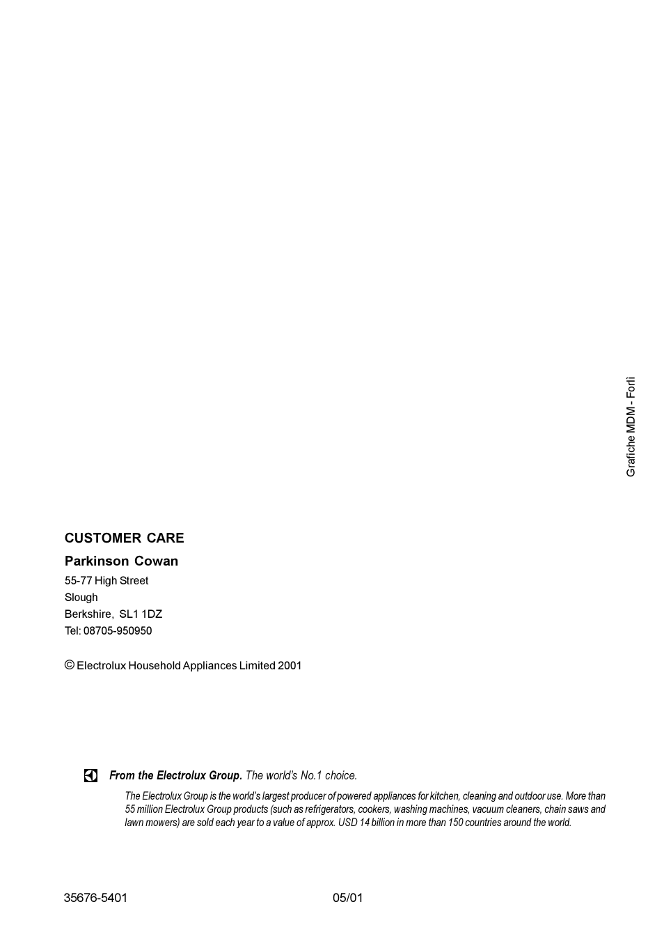 Electrolux U22062 CSIG 509 User Manual | Page 24 / 24