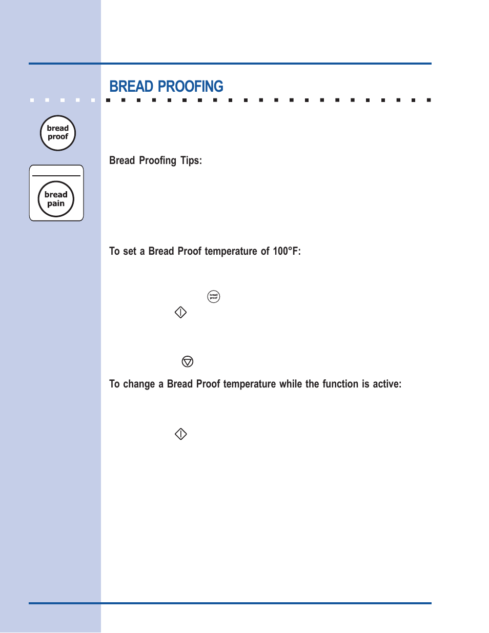 Cooking modes, Bread proofing, Bread proofing tips | Electrolux E30EW85GSS User Manual | Page 26 / 44