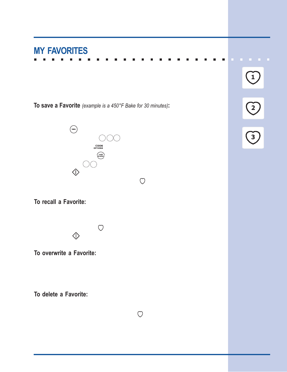 Oven controls, My favorites | Electrolux E30EW85GSS User Manual | Page 33 / 44