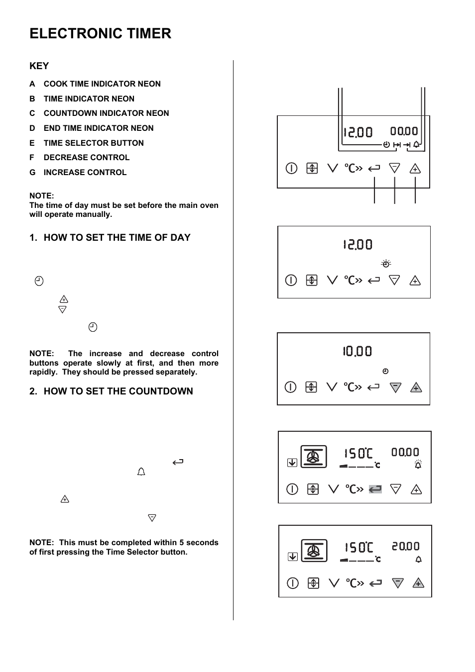 Electronic timer | Electrolux U28003 EKT6045 User Manual | Page 8 / 48