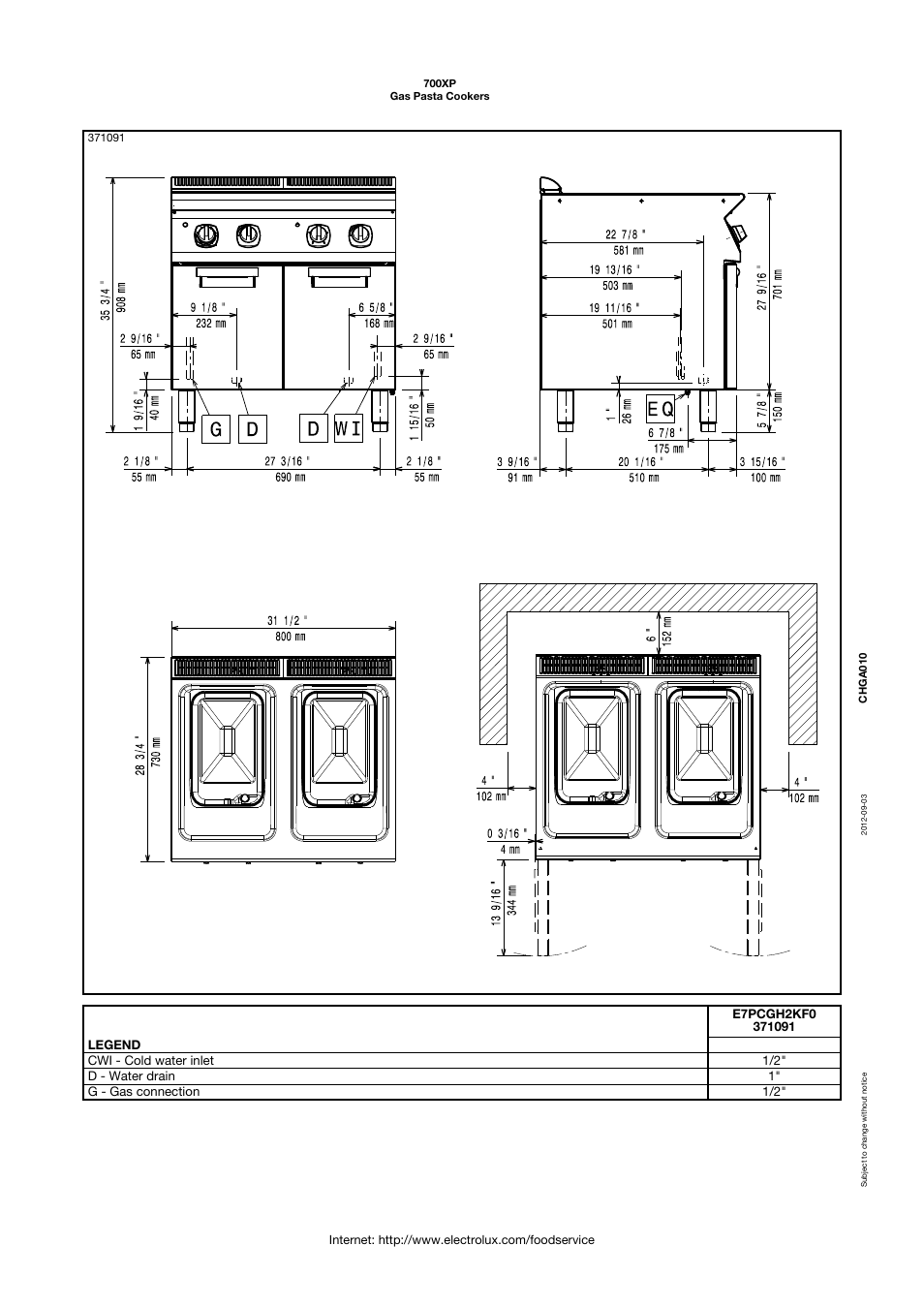 Electrolux GAS PASTA COOKERS 700XP User Manual | Page 5 / 5