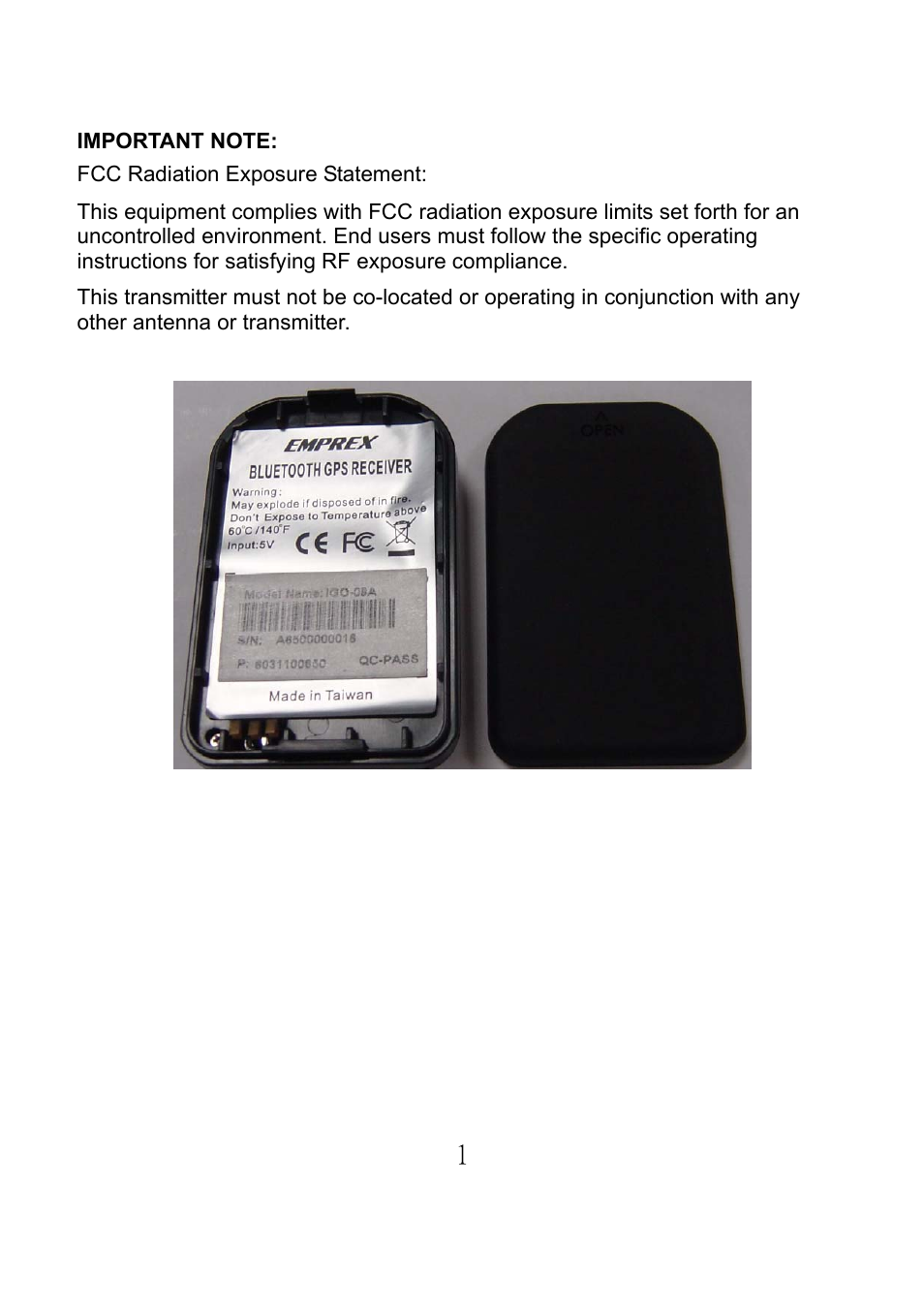 Emprex GPS Bluetooth Receiver IGO-08A User Manual | Page 3 / 21