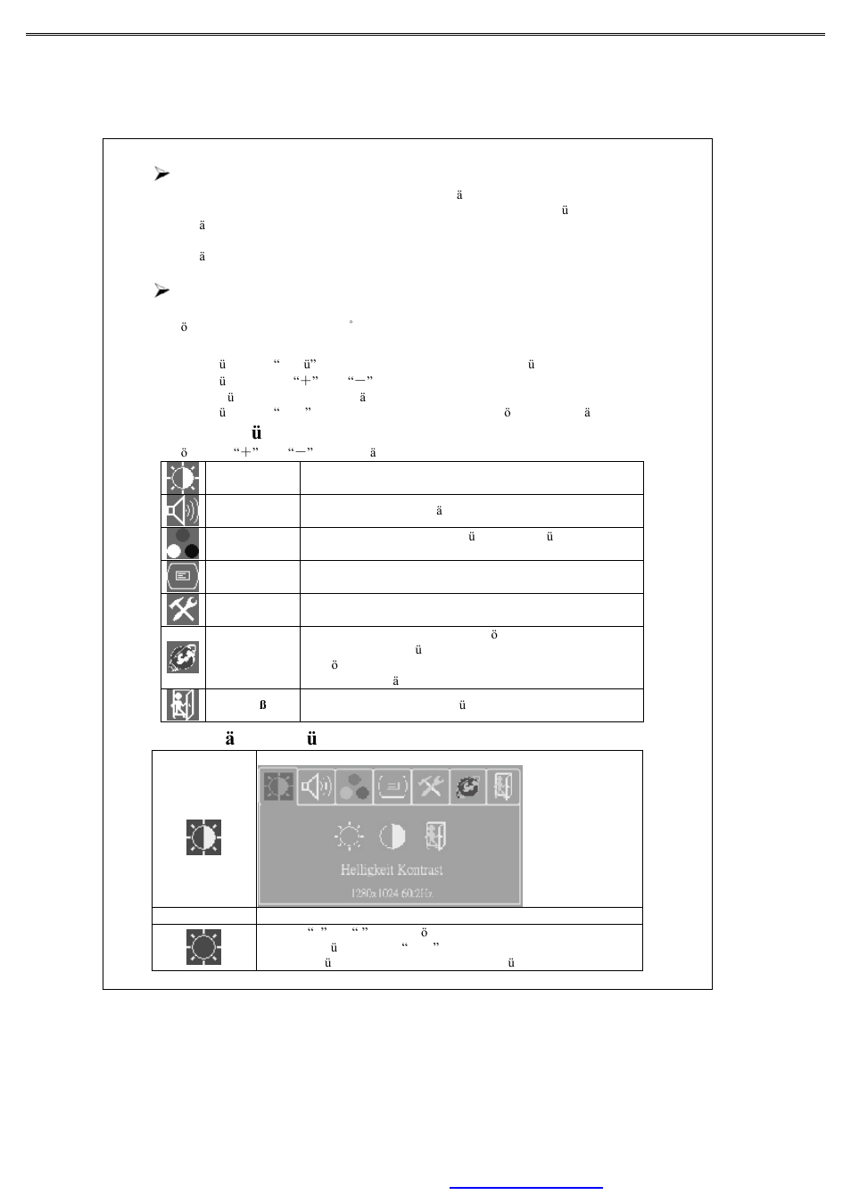 Installation des monitors, Frontbedienungspult, Schnellmenü funktionen | Sekundäre m enüeinstellungen, Osd (on-screen display) einstellungen | Emprex Color TFT LCD Monitor LM1541 User Manual | Page 17 / 51
