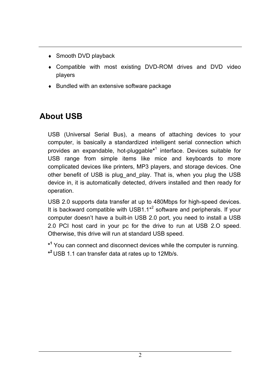 About usb | Emprex USB 2.0 External Drive User Manual | Page 6 / 19