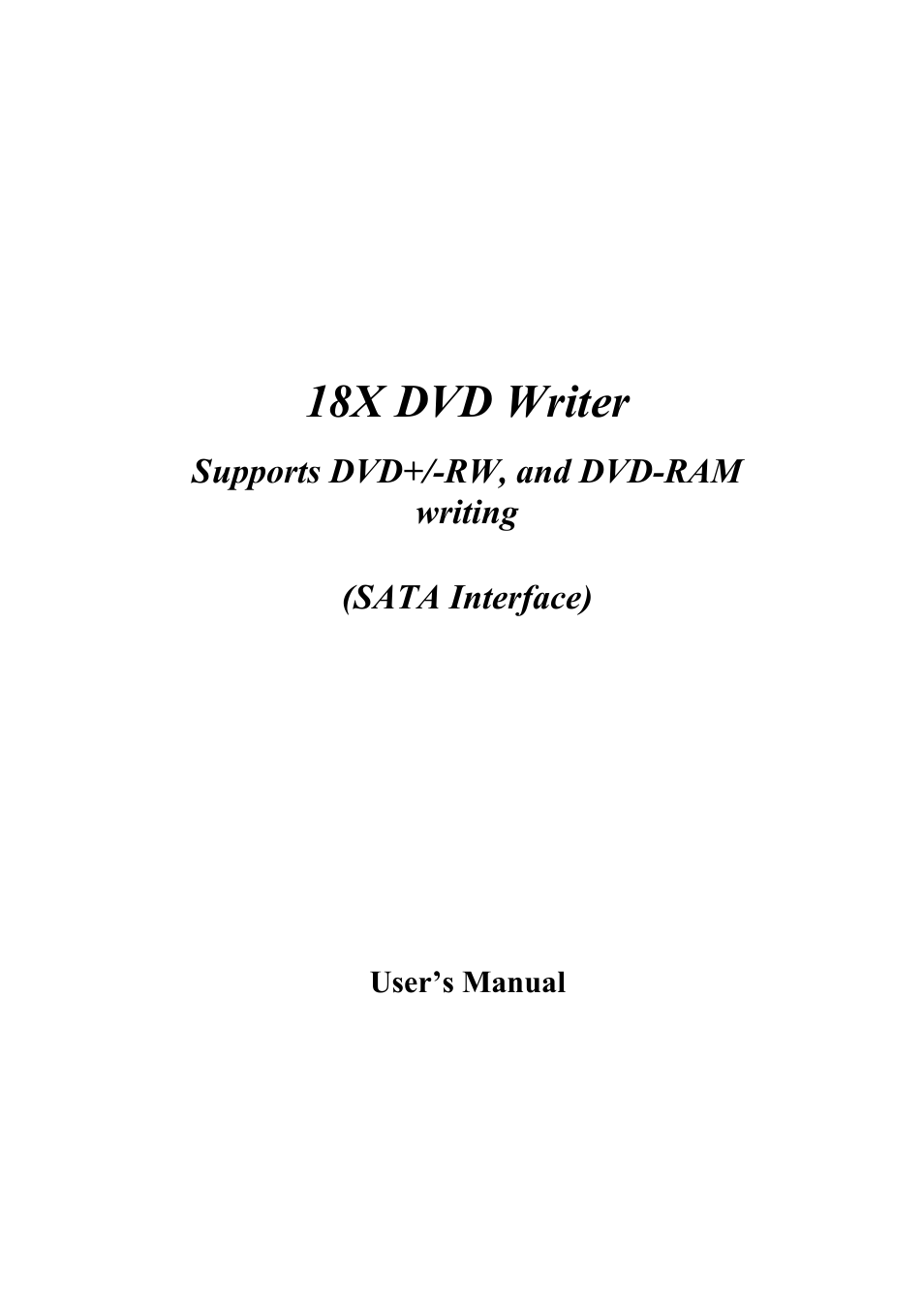 Emprex DVD Writer 18X User Manual | 18 pages