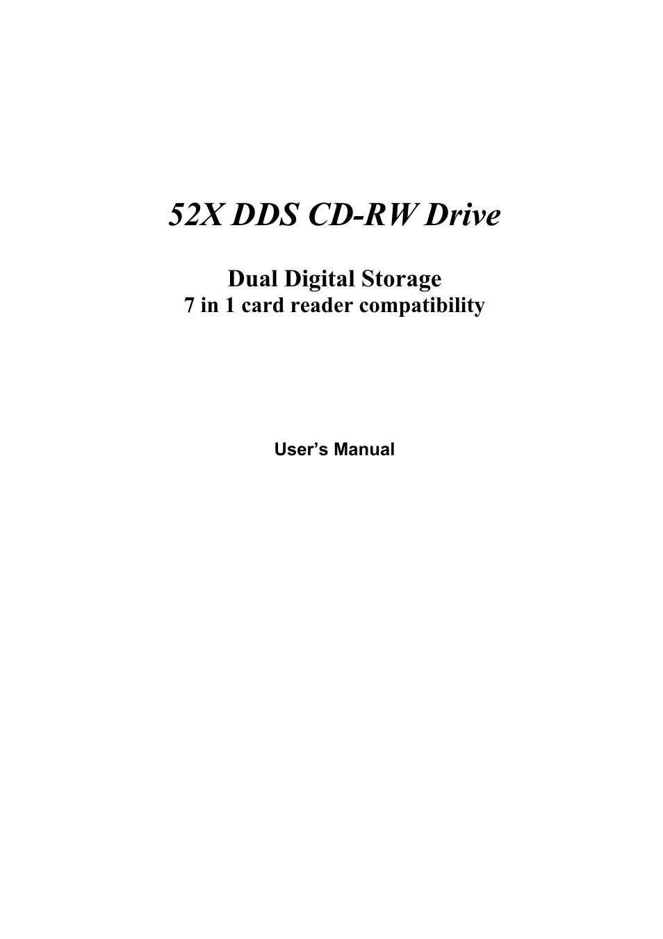 Emprex 52X DDS User Manual | 18 pages