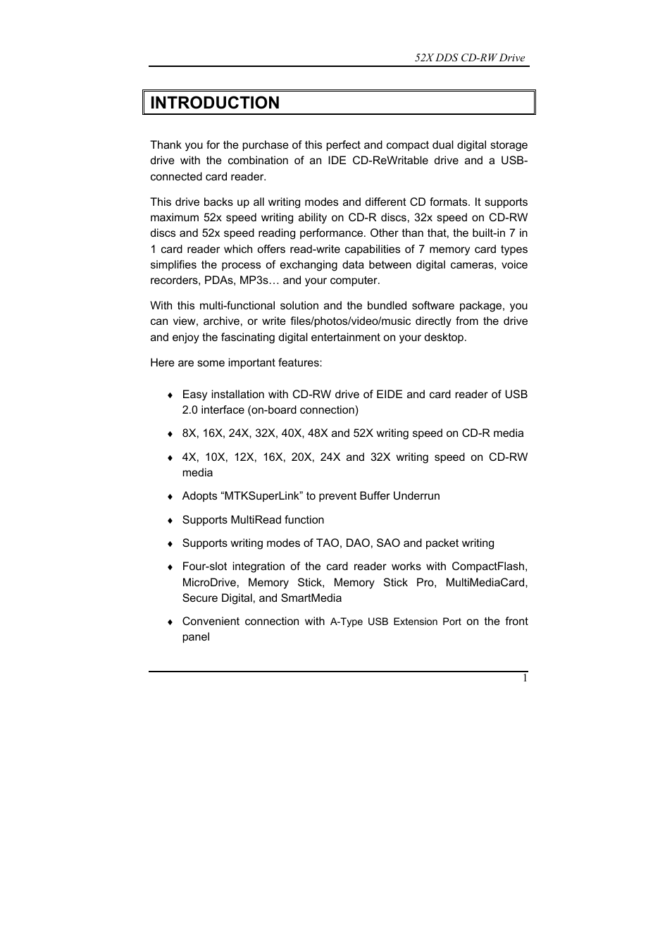 Introduction | Emprex 52X DDS User Manual | Page 5 / 18