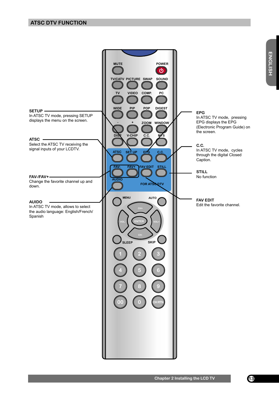 Atsc dtv function | Emprex HD-3701 User Manual | Page 14 / 52