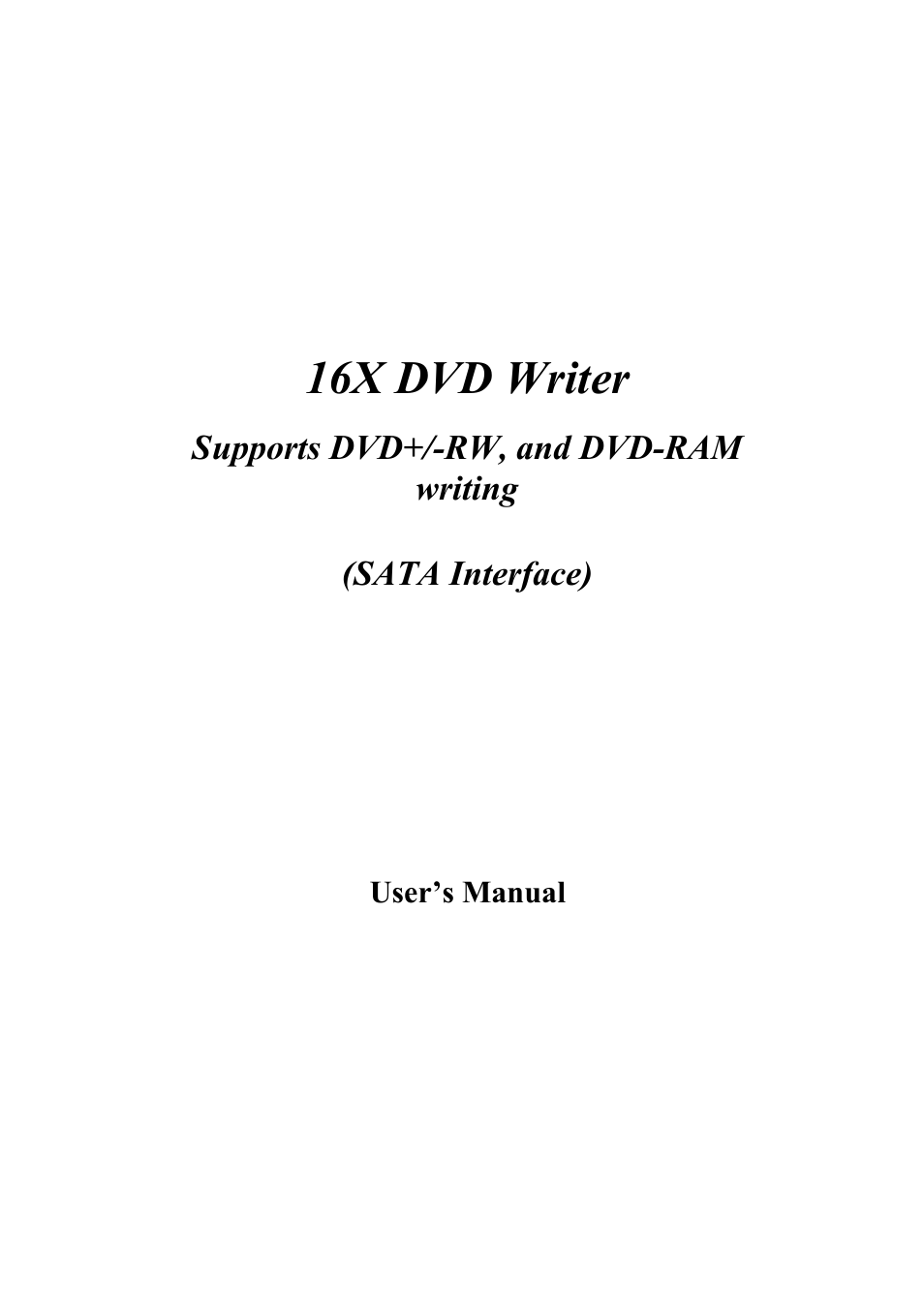 Emprex Network Device DVDRW-2016SA User Manual | 19 pages