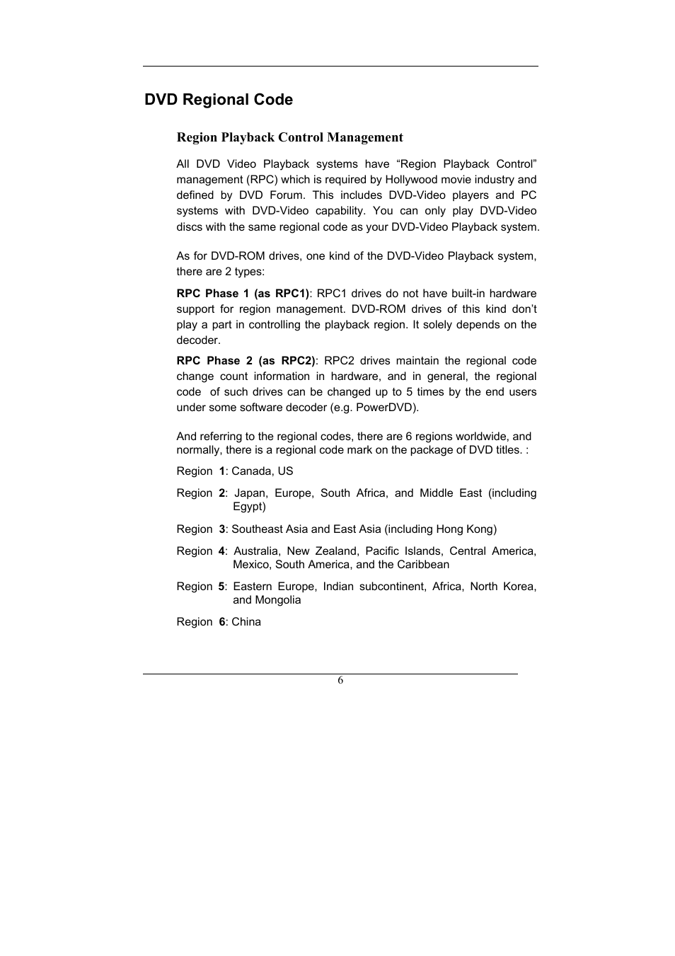 Dvd regional code | Emprex Network Device DVDRW 2016UI User Manual | Page 10 / 18