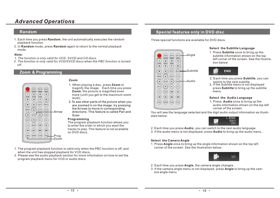 Advanced operations | Emprex PD-7001 User Manual | Page 10 / 22