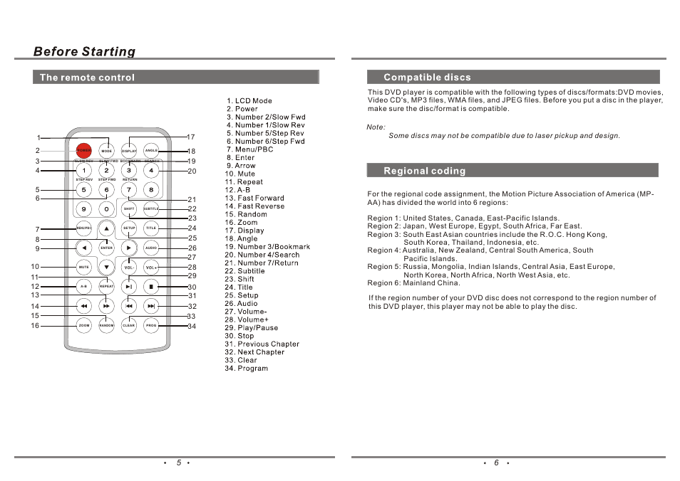 ¶}©l3, °ª¯å3, ³]¸m5 | Emprex PD-7001 User Manual | Page 5 / 22