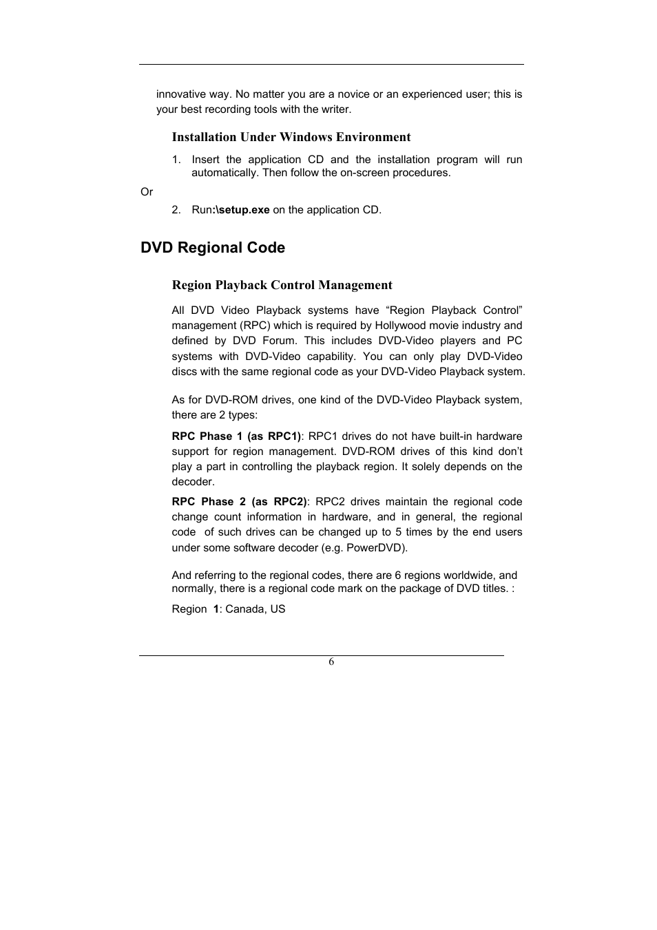 Dvd regional code | Emprex 16X DVD Writer USB 2.0 User Manual | Page 10 / 20