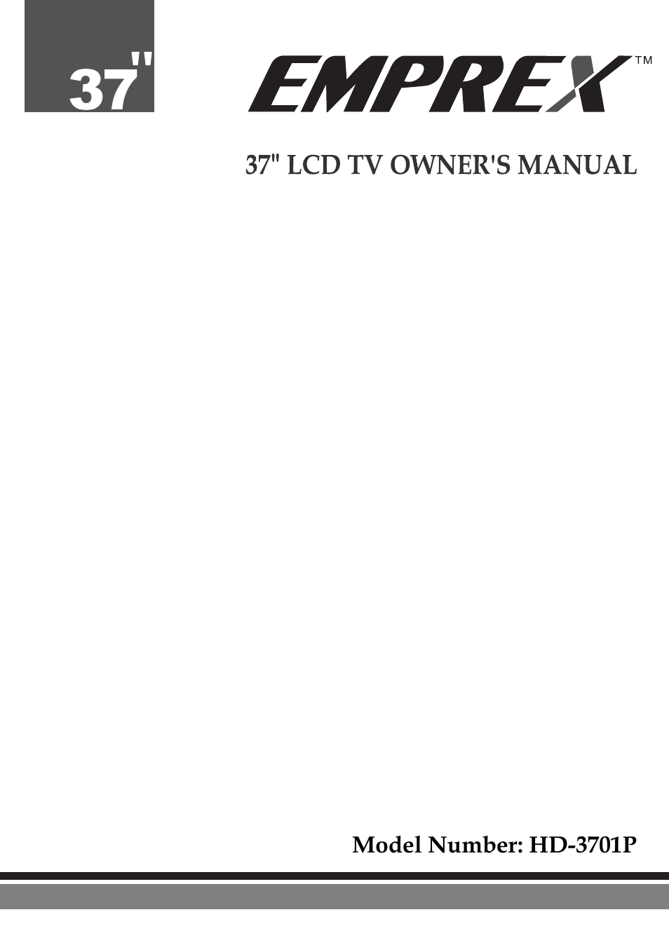 Emprex HD-3701P User Manual | 71 pages