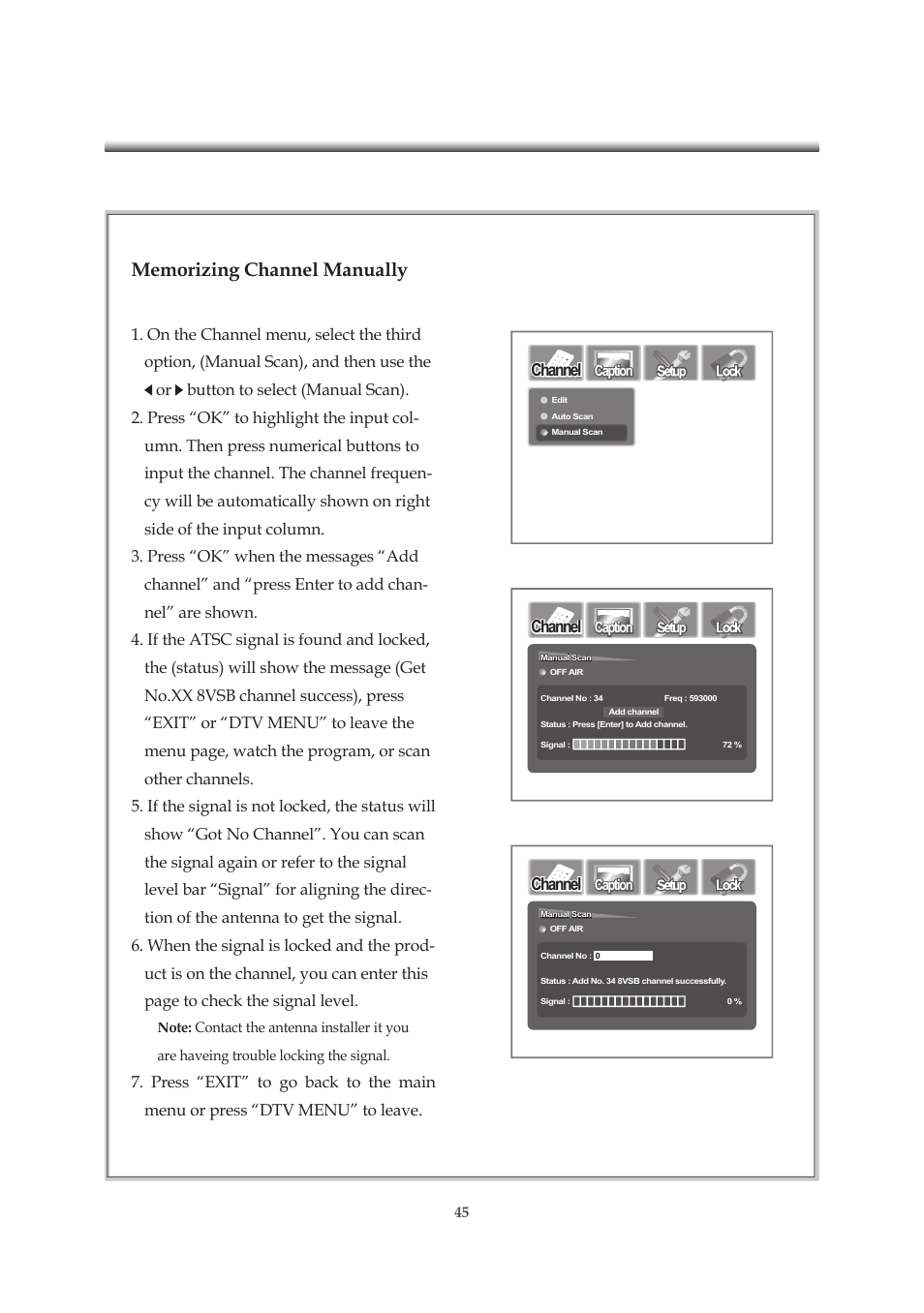 Channel | Emprex HD-3701P User Manual | Page 46 / 71