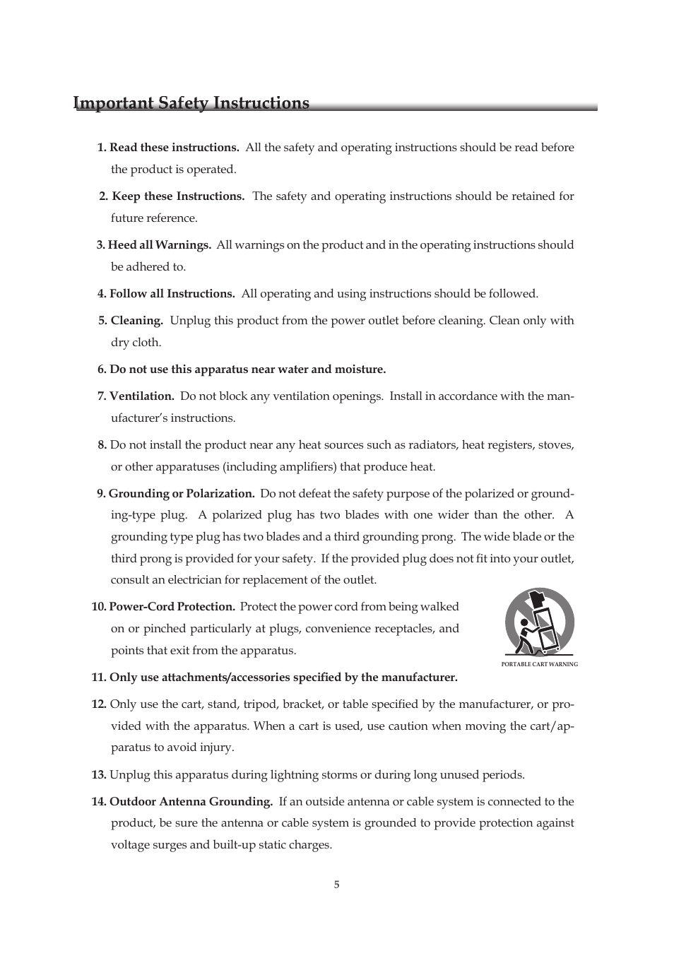 Important safety instructions | Emprex HD-3701P User Manual | Page 6 / 71