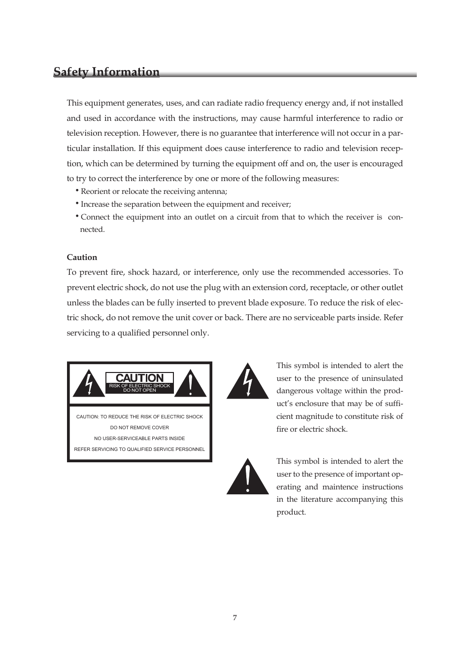 Safety information | Emprex HD-3701P User Manual | Page 8 / 71