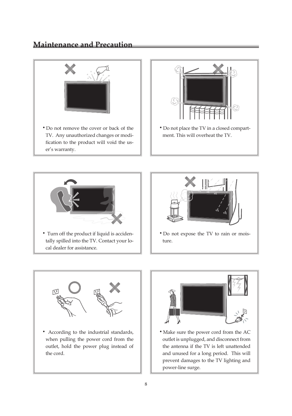 Maintenance and precaution | Emprex HD-3701P User Manual | Page 9 / 71