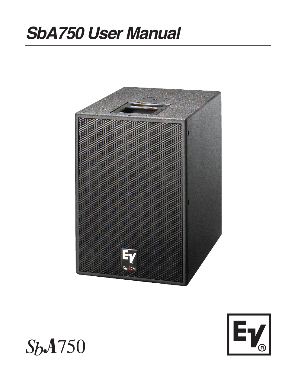 Electro-Voice SBA750 User Manual | 16 pages
