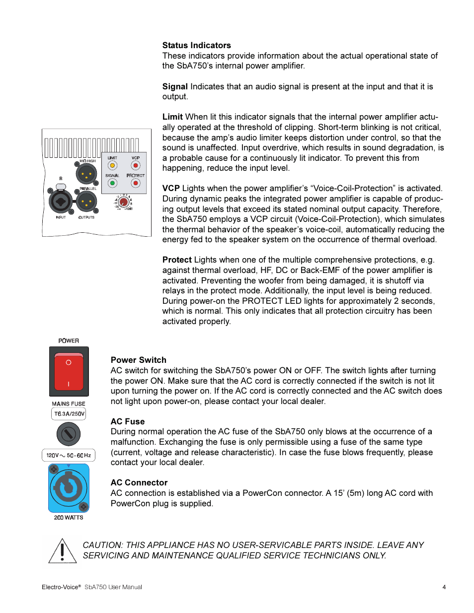 Electro-Voice SBA750 User Manual | Page 7 / 16