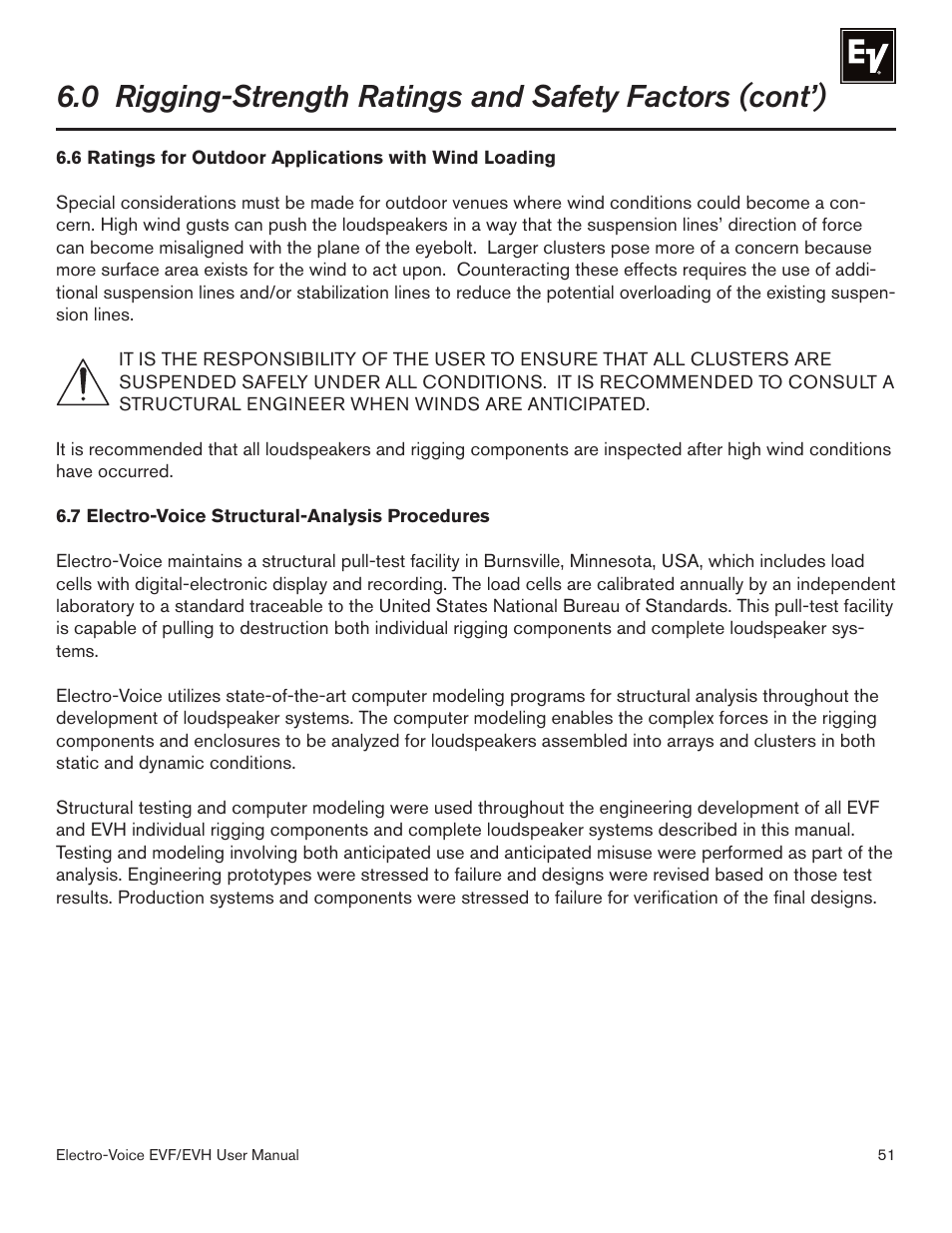 Electro-Voice EVF/EVH EVF-1151S User Manual | Page 51 / 56