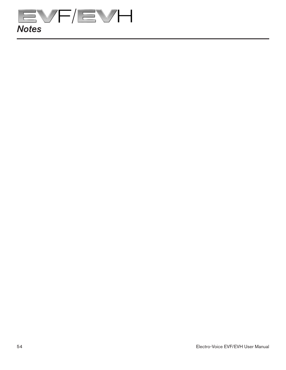 Electro-Voice EVF/EVH EVF-1151S User Manual | Page 54 / 56