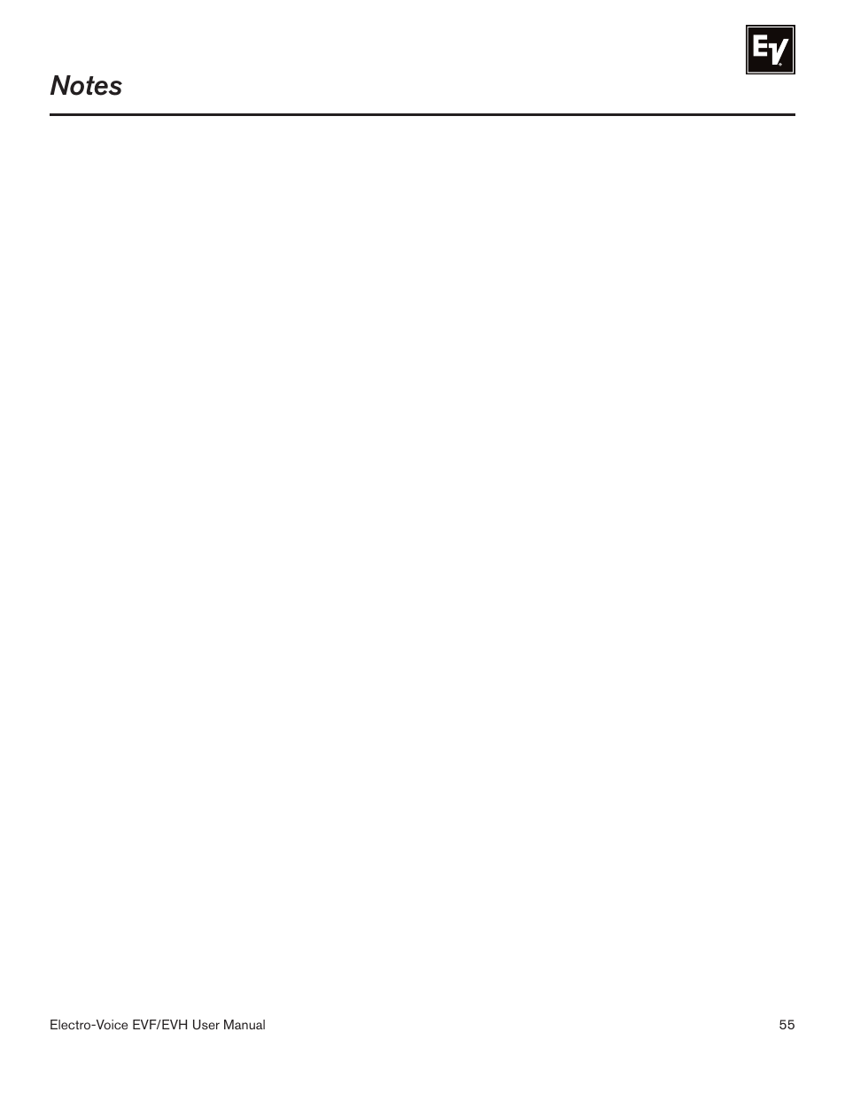 Electro-Voice EVF/EVH EVF-1151S User Manual | Page 55 / 56