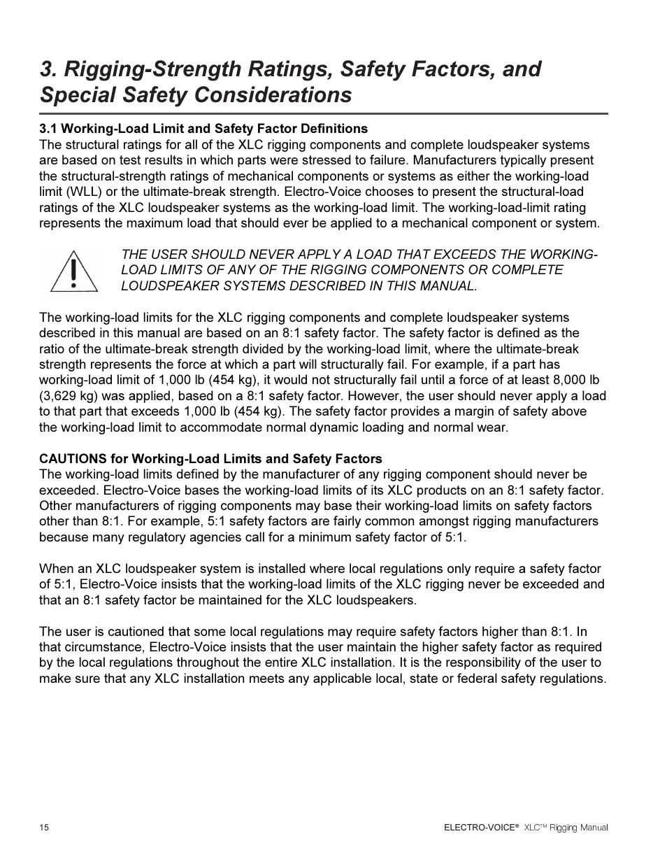 Electro-Voice XLC User Manual | Page 16 / 32