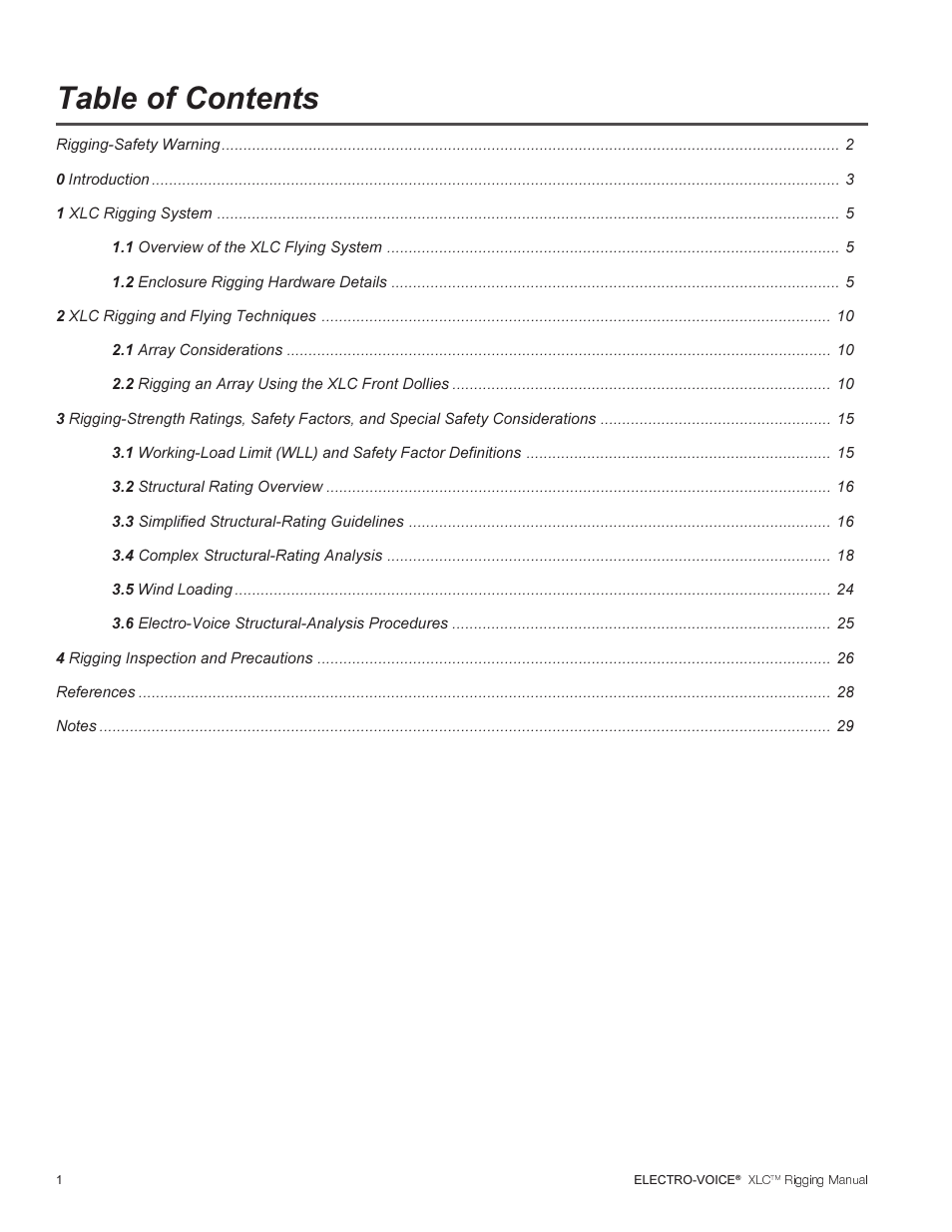 Electro-Voice XLC User Manual | Page 2 / 32