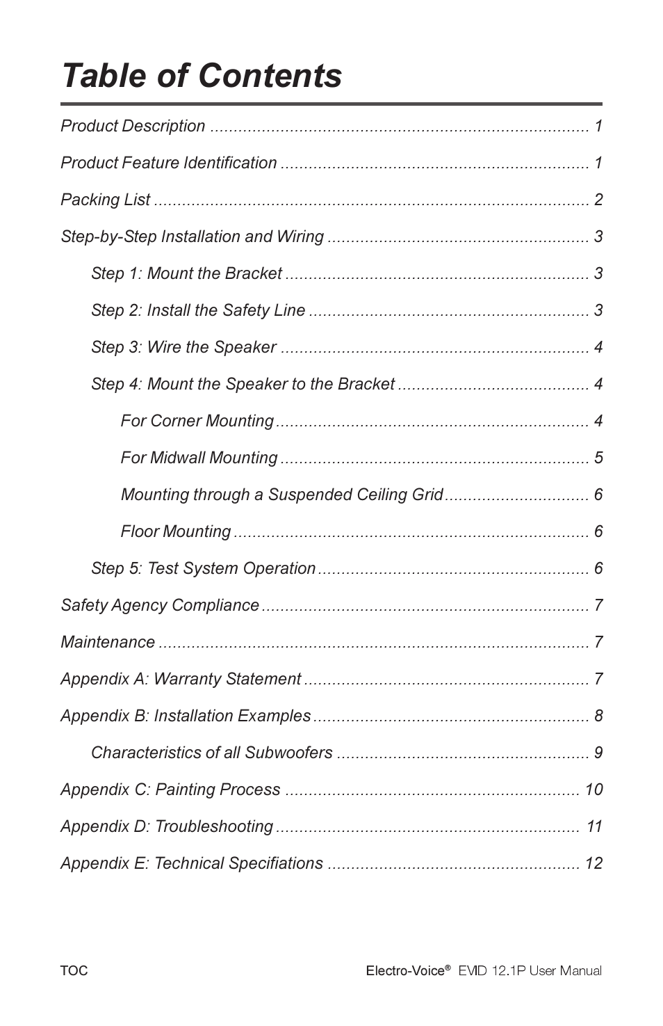 Electro-Voice 2.1P User Manual | Page 2 / 16