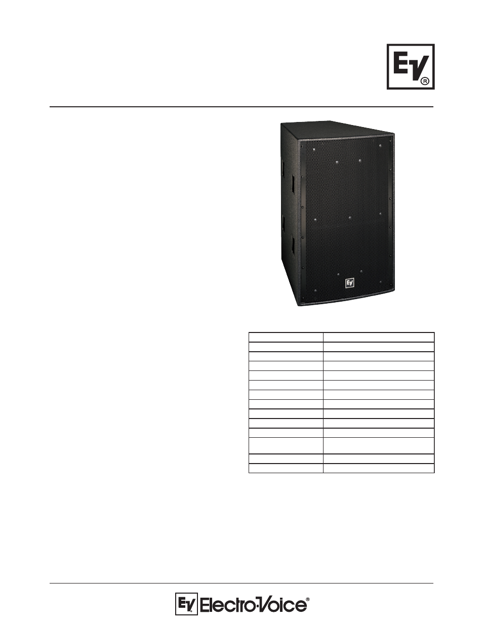 Electro-Voice XI-2181A User Manual | 2 pages