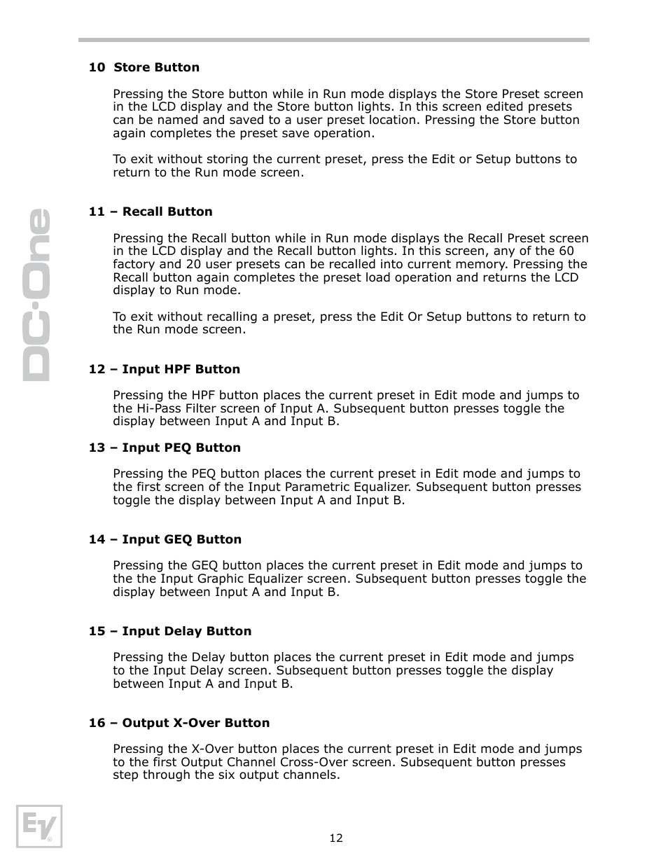 Electro-Voice Speaker System User Manual | Page 12 / 56