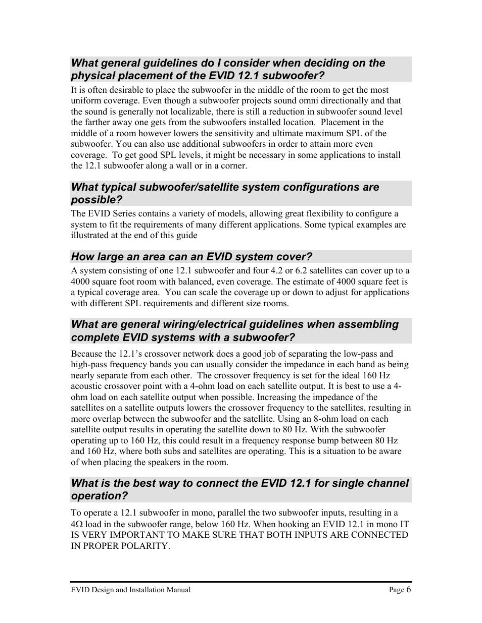 Electro-Voice Premium Surface Mount Speakers User Manual | Page 6 / 13