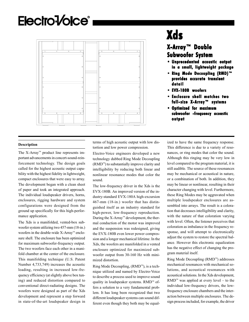 Electro-Voice Speaker User Manual | 8 pages
