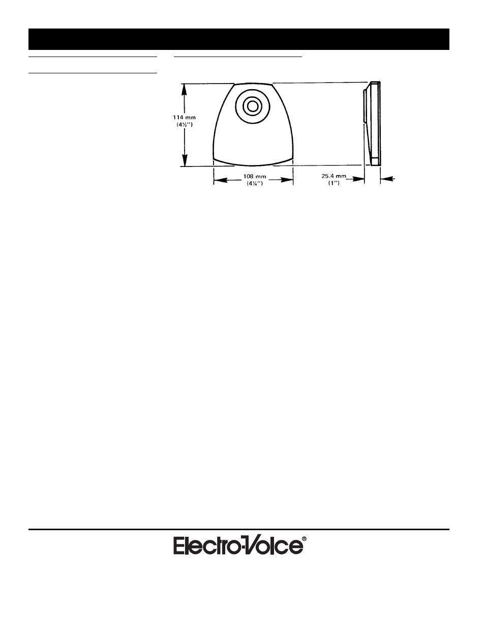 422a/desk stand | Electro-Voice 422A User Manual | Page 2 / 2