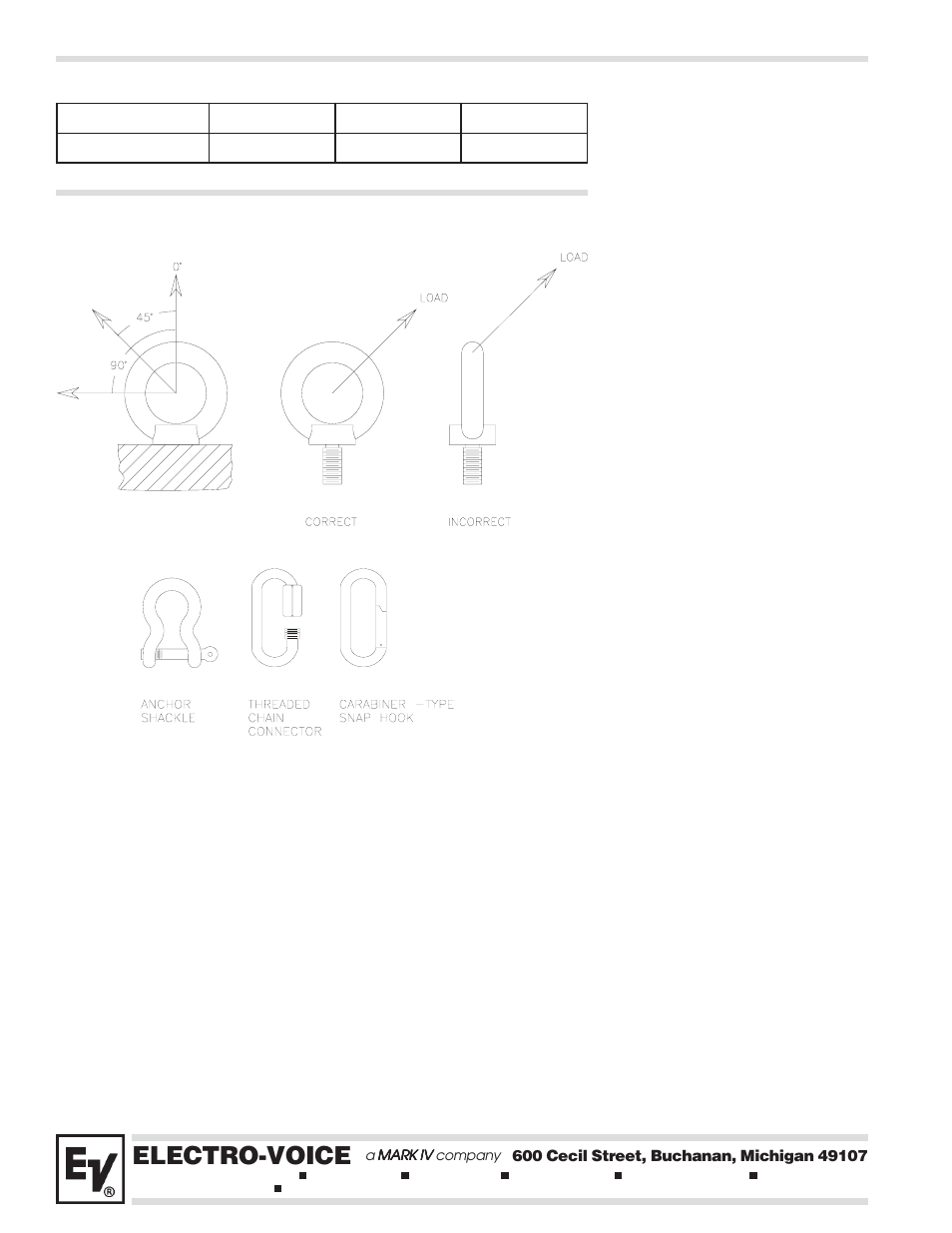 Electro-voice | Electro-Voice MB100 User Manual | Page 2 / 2